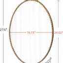 Vintage Oval Mirrors for Bathroom 18 X 28 Inch, Hanging Rustic Gold Vanity Mirror Bathroom, Metal Frame Decorative Wall Mirrors for Bedroom Living Room Entryway Hallway
