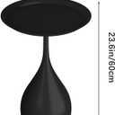 Boho Side Table End Coffee Tables, Unique Aesthetics Minimalist Accent Tables, Multifunction Round Metal Side Tables for Living Room Bedroom Sofa Balcony Couch Patio Yard Garden Indoor & Outdoor, 23.6 inches (15.7"D x 15.7"W x 23.6"H)