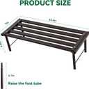 Metal Plant Stand, Rust-proof Aluminum Flower Pot Stand, Heavy Duty Planter Display Shelving for Patio Balcony Garden Living Room Decorative (Ebony, 23.6 Inch)