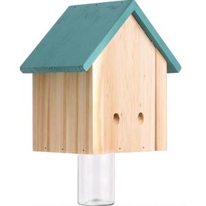 2024 New Carpenter Bee Trap Wooden House – Natural Pine Bee Catcher for Outdoor Garden Pest Control (1pcs)