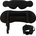 KUNAL Travel Pillow,Airplane Pillow for Long Flights, Car Road Trip,360 Head Support,Airplane Head Strap for Sleeping with 3D Eye Mask,Prevent Head Bobbing