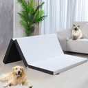 Roxzo Mattresses Toppers 3 Inches, Tri-Fold Memory Foam Mattress, Ventilated Design, Removable and Washable Cover, No-Slip Design, Easy Storage, Suitable for Camping, Guest, Floor RV, Full Size 73"x52"x3."