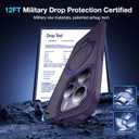 360Rotatable Magnetic Ring for iPhone 14 Pro Max Case Compatible with MagSafe [Non-slip Texture Edge][Built-in Kickstand][Military Shockproof]Translucent Matte Soft Silicone Bumper Slim,Purple