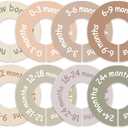 Baby Closet Dividers for Clothes  Earth Tone Round Baby Clothes Dividers for Closet Rod, Nursery Closet Organizer & Decor, Clear Labels for Easy Sorting, Fits Most Rods