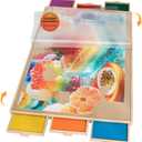 Join&Joy 2000 Piece Puzzle Board Pro, with 6 Drawers & Cover, 40" x 29", Sort-Wise Colorful Felt Drawers, Wooden Jigsaw Puzzle Board, Birthday Gifts for Mom (Multicolor)