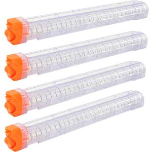 BOROLA 4Pcs Replacement Reload Clip 12-Round Refill Magazine Reload Clip Compatible for Nerf Rival Apollo XV-700 Rival Zeue XV-1200 (Clear)