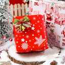 MAYPLUSS Christmas Wrapping Paper Rolls - 17" X 120" Per Roll - Classic Vintage Funky Red Santa Claus, Snowflakes, and Plaid Pattern Christmas Gift Wrap Present Paper for Holiday, Festive Celebrations