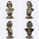 Resin Statue of William Shakespeare Bust, Vintage Bust Sculptures Home Decor for Living Room, 12 Inch Aesthetic Shelf Decor for Office Table, Unique Broadway Gifts, Renaissance Style