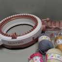 SENTRO 48 Needles Knitting Machine with Electric Adapter, Smart Weaving Loom Round Spinning Crochet Knitting Machines with Row Counter and Crank Handle Adapter Hex Steel Bit for Automatic Knit