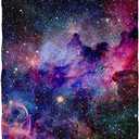 KYKU Soft Galaxy Blanket Full Size Fleece Purple Nebula Throw Blanket Universe Small Outer Space Adult and Child Comfy Home for Living Room Sofa Nap Cozy Pretty Abstract Art Printed Design Gifts