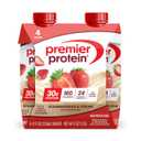 Premier Protein Shake, Strawberries & Cream, 30g Protein, No Added Sugar, 24 Vitamins & Minerals to Support Immune Health, 11 fl oz, 4 Pack, BBD 11/22/2026
