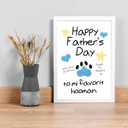 2 x OJsensai Cute Pet Fathers Day Card, Happy Fathers Day Gift from Cat Dog, Lovely Gift Ideas for Pet Lovers Owners