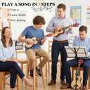Everjoys Soprano Ukulele Beginner Kit 21 Inch w/Free Online Lesson Gig Bag Tuner Picks Strap, Fast to Learn (Rainbow String)