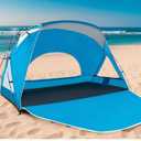 Beach Tent, Portable Sun Shelter for 8 Person with UPF 50+ UV Protection, Easy Setup Waterproof Beach Shade Canopy Cabana for Family Outdoor and Picnics, Fishing with Carrying Bag