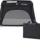 Dream On Me Zazzy Portable Playard with Bassinet in Black, Lightweight Packable and Easy Setup Baby Playard with Mattress and Travel Bag
