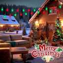 25FT C7 Vintage Christmas String Lights with 27 Red & Green Ceramic Bulbs, Hanging Outdoor & Indoor String Lights for Christmas Decor (Green Wire)