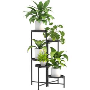 5 Tier Tall Metal Plant Stand, Duty Tiered Flower Shelf for Patio Garden