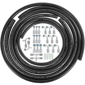 25PCS A/C Air Conditioning Hose & Fitting Kit: 6.5ft #6#8#10 AC Hoses And #6#8#10 AC Fittings