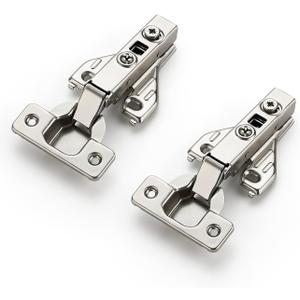 Ravinte 1 Pair 2 Packs Full Overlay Cabinet Door Hinges,105 Degree Adjustable Concealed Kitchen Cabinet Hinges Soft Close for Face Frame Cabinet