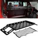 Rear Trunk Cargo Rack Basket Luggage Storage Carrier Tray for 2007-2018 Wrangler JK -Touch Power Top-Black