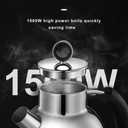 ASCOT Electric Kettle, Electric Tea Kettle Hot Water Kettle Stainless Steel 1.5L 1500W Tea Heater & Boiling Water, Auto Shut-Off and Boil-Dry Protection (Polished Silver)