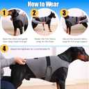Dog Anxiety Vest - Skin-Friendly Calming Shirt for Thunder, Fireworks, Vet Visits & Separation Anxiety No Medicine or Training Needed Suitable for Small, Medium, and Large Dogs, XL