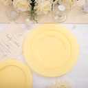 FLOWERCAT 60PCS Yellow Plates - Heavy Duty Yellow Plastic Plates Disposable 10.25inch & 7.5inch for Birthday Party/Wedding/Spring - Serve for 30 guests
