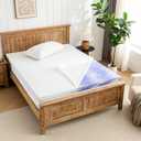 Memory Foam Mattress Topper with Cover Hypoallergenic Enhanced Support Design 3 Inch Gel Ventilated Pressure Relieve Mattress Pad Soft Breathable Bed Topper, Queen Size