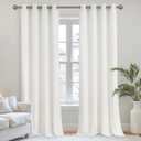 YoungsTex Ivory White Velvet Curtains 84 Inches Long - Living Room Drapes with Grommet Super Soft Luxury Polyester Bedroom Room Darkening Privacy, 2 Panels Set, 52 X 84 Inch