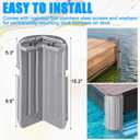 Timtin 4 Pack Dock Bumpers Dock Corner Bumper Fender Inflatable Marine Corner Protection UV Resistant PVC Stainless Steel Mounting Hardware with Pump 8" x 16" for Edge Straight Protect Boat
