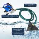Pump with Hose, 115V 1/10HP 330GPH Power Water Pump Transfer Drain Pump, with Suction Hose Kit