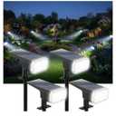 Solar Lights Outdoor Waterproof, 3 Lighting Modes Solar Spot Lights Outdoor, LED Solar Spotlights, Ultra Bright Dusk-to-Dawn Uplights for Garden Landscape, Yard, Pathway, IP65, Auto On/Off 6 Pack