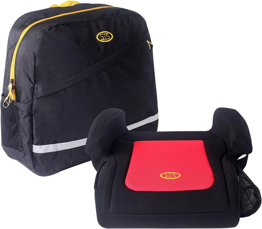 TravelSmarter Booster Seat, 1 LBS, Lightweight, Compact, Portable Booster Seat - Perfect for Travel and Everyday Child Safety, One Size, Black; Date of Manufacture: 2025/05