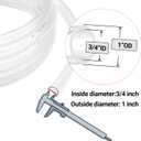 3/4’’ ID × 1’’ OD - 100 ft Clear Vinyl Tubing