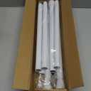 2 Pack Tension Curtain Rod 30 to 64 Inch White Curtain Rod Adjustable Expandable Spring Tension Curtain Rod No Drilling 7/8" Spring Loaded Curtain Rods for Windows Bedroom Closet Doorway Door