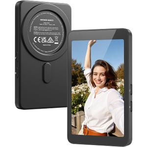 NEEWER Basics 4" Magnetic Vlog Selfie Monitor Screen, 4K 120fps Wired Recording for DP Enabled Phone, Back Camera Monitor with Remote for TikTok Video Streaming, NOT Compatible with iPhone Air, M4C