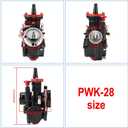 PWK28 Carburetor 28mm PWK Racing Carb Jet Kit for 75cc-125cc Engine High Performance Motorcycle Carburetor Universal for 2T 4T Engine Dirt Bike Motocross Scooter ATV Quad