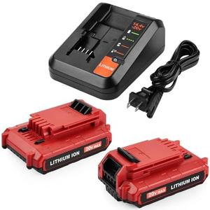 ANTRobut 2Pack 3.5Ah Replacement Porter Cable 20V Battery PCC680L PCC681L PCC682L PCC685L PCC685LP, with Porter Cable 20V Charger