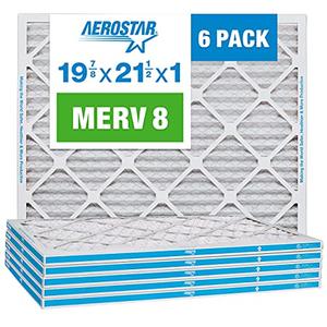 Aerostar 19.875x21.5x1 MERV 6 Count - High Efficiency Pleated HVAC, Furnace & Air Conditioner Filters - Removes Dust, Lint, Mold & Allergy-Causing Pollen
