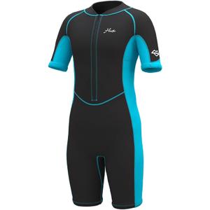 Hevto Kids Wetsuit Shorty for Boys Girls Child Toddler Size 4T Year 2mm Neoprene Front Zip Wet Suit in Cold Water Thermal for Swimming Surfing (K1S-Blue, 4)