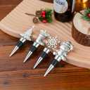 Set of 4 Christmas Wine Stuffed Christmas Decoration, Christmas Party Decoration Gift, Bridal Shower or Baby Shower Party Gift Gift for Guests Christmas Decoration SouvenirAlloy