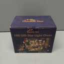 Twinkle Star 2 Pack 100 LED Star String Lights, Plug in Fairy String Lights Waterproof, Extendable for Indoor, Outdoor, Wedding Party, Christmas Tree, New Year, Garden Decoration, Warm White