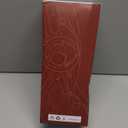 LKWLIKEI Nappa Premium Leather car Steering Wheel Cover, Non-Slip, Breathable, Universal 15 inches (red Blue line)