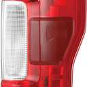 Halogen Tail Lights W/Blind Spot W/oModule Compatible With 2017 2018 2019 Ford F-250 F-350 F-450 Super Duty XL, XLT Rear Taillight Tail Lamp Right Passenger Side KC3Z13404C(RH 17-19 Halogen