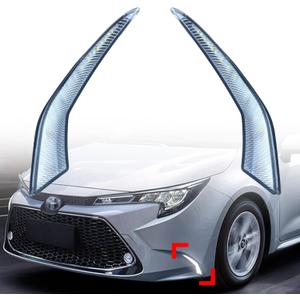 Switchback White/Amber LED Front Fog Daytime Running Lamp w/Dynamic Flash LED Turn Signal light Feature Compatible with Toyota Corolla 2021-2022 L LE XLE Hybrid Accessories (Front Fog Light)