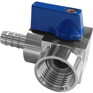 Beduan Stainless 3/8" Barbed x 1/2" NPT Female 90 Degree Elbow Ball Valve Shut Off
