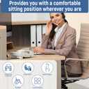 BALAPET Portable Foldable Travel Seat Cushion,Thick Airplane Seat Cushion for Long Flights,Travel Essentials Adjustable Pad for Flying, Airplane, Office, Home, Trains, Cars(14.9x11.8x1.6in)