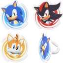 DecoPac Sonic the Hedgehog Rings, Cupcake Decorations Featuring Sonic, Tails, and Shadow - 24 Pack
