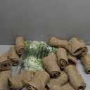 Jecery 100 Pcs Burlap Chair Bows Sashes Ribbon Pack Wedding Natural Chair Sashes 108 x 6 Inch Rustic Jute Bow Ribbon Ties for Home Anniversary Banquet Wedding DIY Party Event Decoration