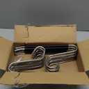 18 Pack Space Saving Open Ended Metal Pant Hangers, Non Slip Jean Hangers for Men and Women, Closet Storage Organizer for Clothes Leggings Slacks Trouser Ties (Black)